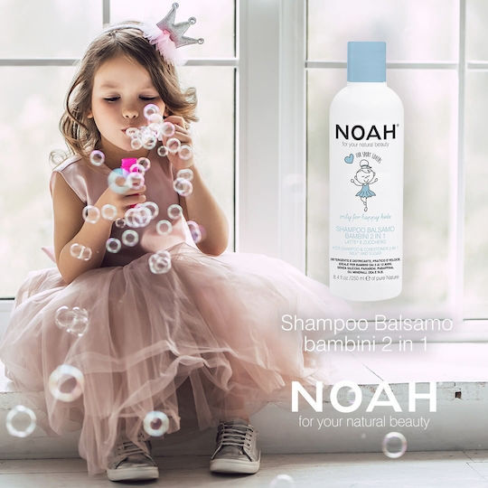 Noah for Beauty Copii Șampon & Balsam cu Migdale / Nucă de cocos pentru Zona Sensibilă în Formă de Spumă 250ml