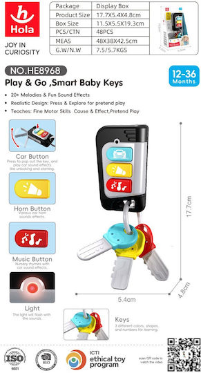 Hola Toys Keys Play with Sounds for 36++ Months