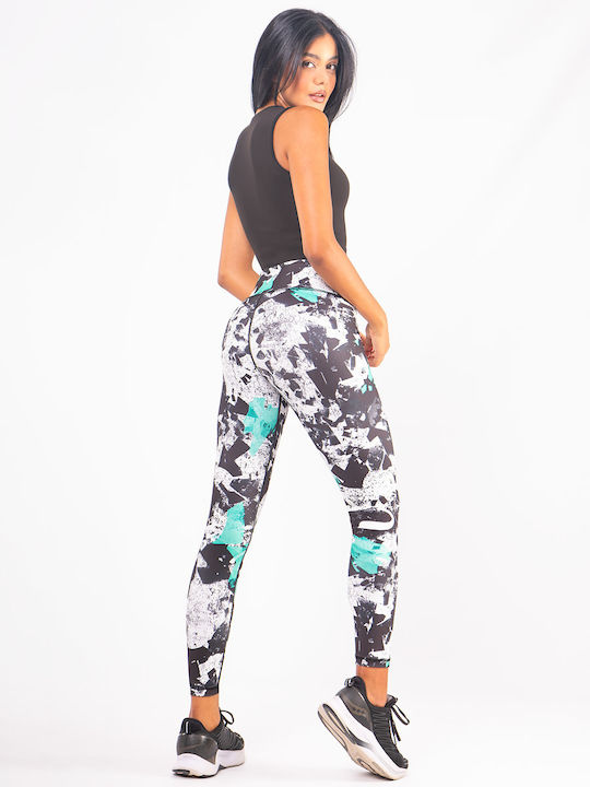 Training Women's Long Firming High Waist & Push Up Gray Leggings