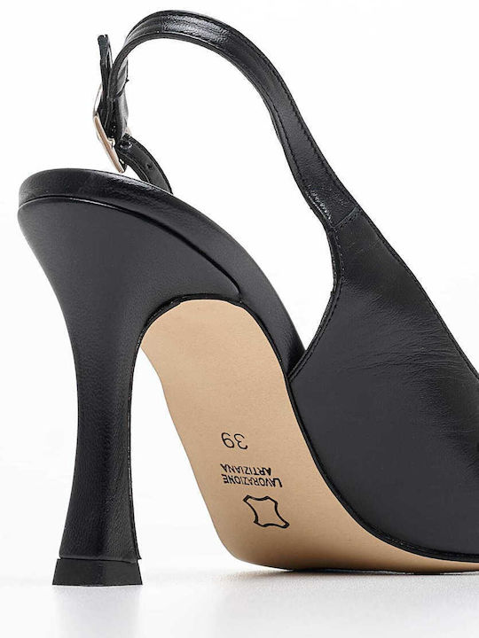 Leather Black Heels