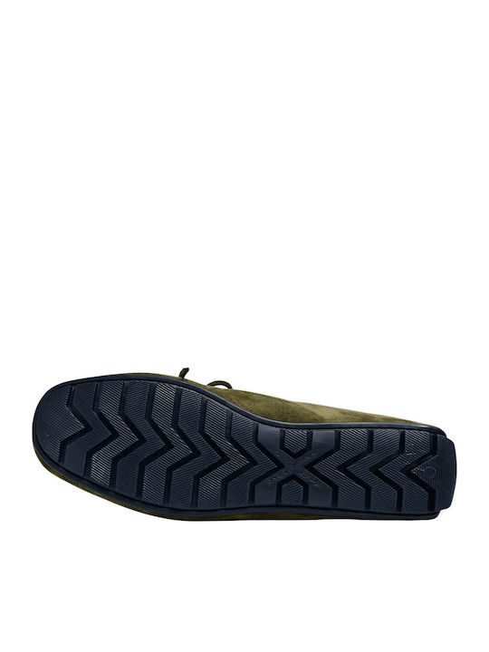 Men's Suede Moccasins Green