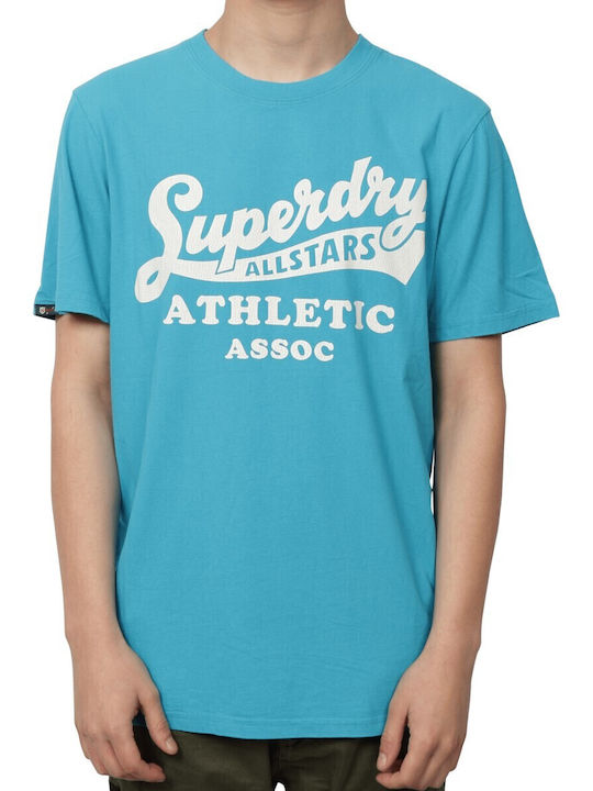 D2 Ovin Vintage Athletic T-shirt Turquoise