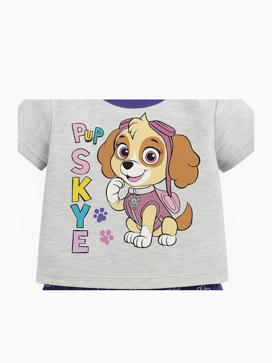 Paw Patrol Παιδικό Σετ με Σορτς Purple 2τμχ