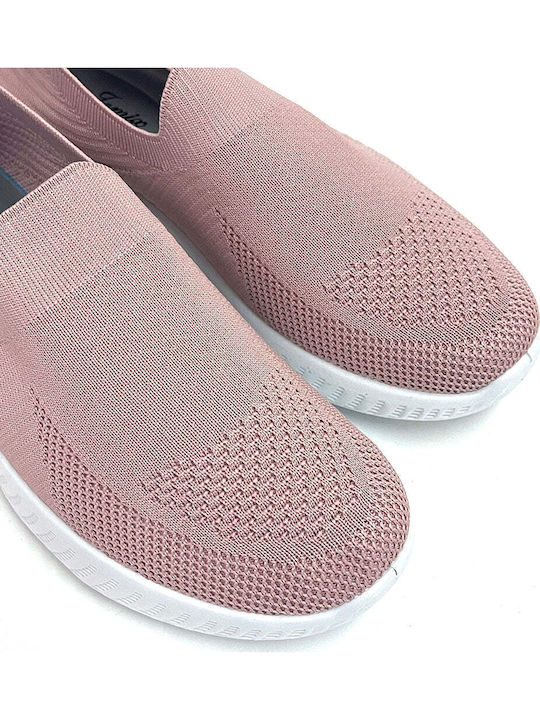 Damen Slip-On aus Kunstleder Rosa