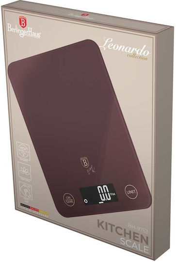 Berlinger Haus Ψηφιακή Ζυγαριά Κουζίνας έως 5kg Μπορντό