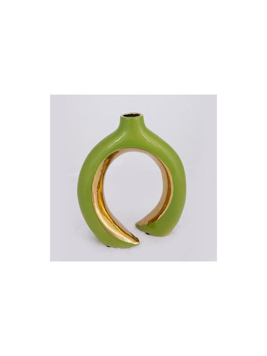 Vază Decorativă Ceramică Verde 21x10.5x25cm 2buc