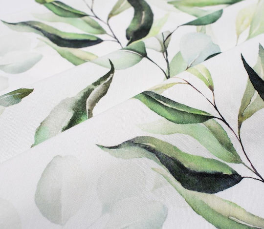 Tischtuch Fleckabweisend Leaves 462 White-green 140x180cm