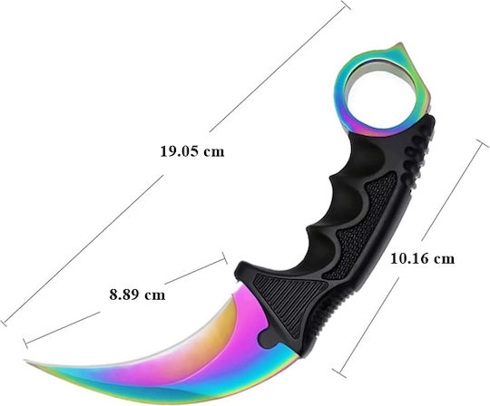 Karambit Educațional De Supraviețuire Multicolor Cu Husă