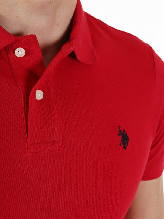 King Polo Herrenblusen Kurzarm Rote