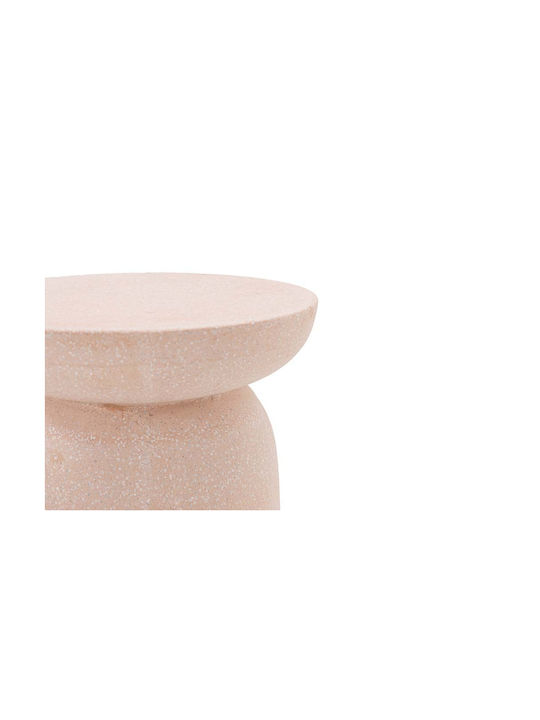 Σκαμπό Εξωτερικού Χώρου από Τσιμέντο Rieti Terazzo Pink / White 35x35x45cm