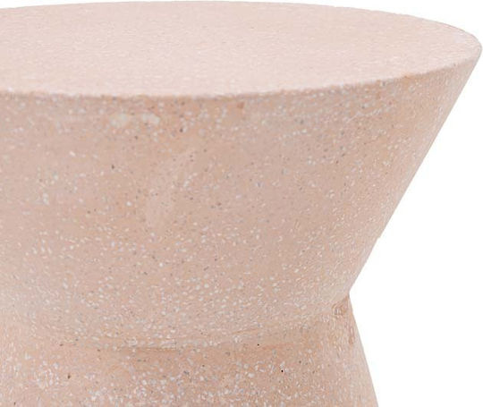 Σκαμπό Εξωτερικού Χώρου από Τσιμέντο Biella Terazzo Pink / White 35x35x44cm
