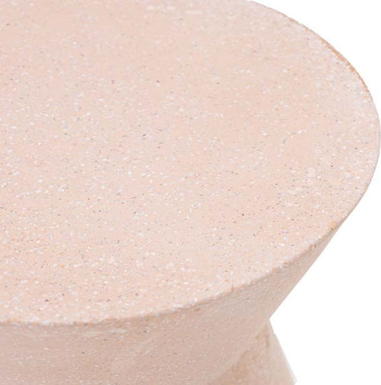 Σκαμπό Εξωτερικού Χώρου από Τσιμέντο Biella Terazzo Pink / White 35x35x44cm