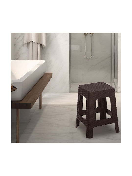 Outdoor Rattan Brown Stool 28.5x28x45cm