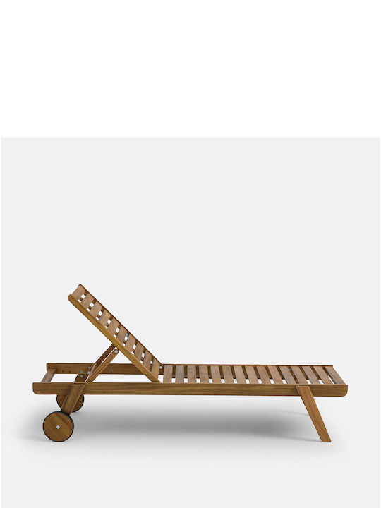 Șezlong Dublu Lemn Bej 154x150x28cm
