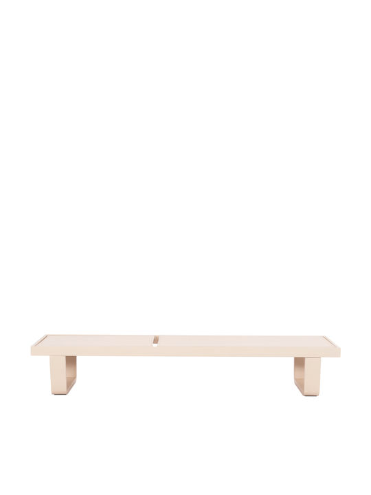 Liegestuhl Aluminium Teslin Braun 198x61x97cm.