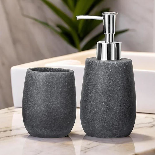 Next Next Ceramic Black Bathroom Accessory Set 3 Pieces