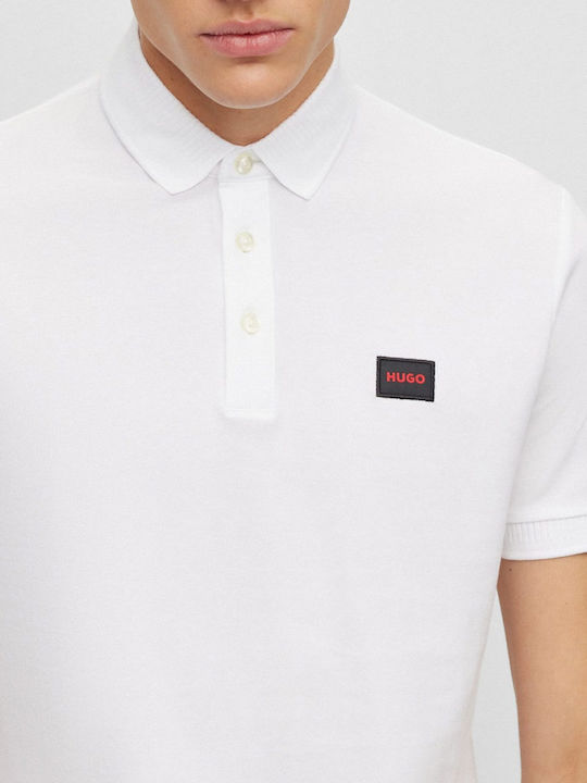 Short Sleeve Polo Blouse White
