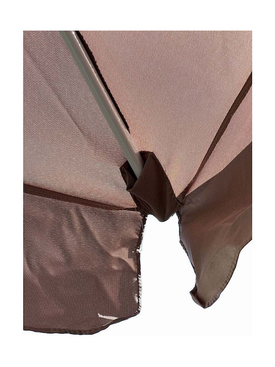 Кръгла Метална Градинска Чадър Taupe Ф2.7м