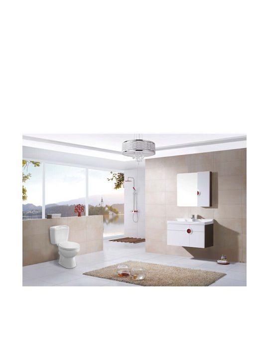 Inter Ceramic 4300021040009 Λεκάνη Δαπέδου Κάτω Σιφόνι με Καζανάκι 6988354211409