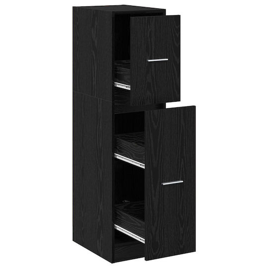 vidaXL Bathroom Cabinet L30xW41xH118cm Black