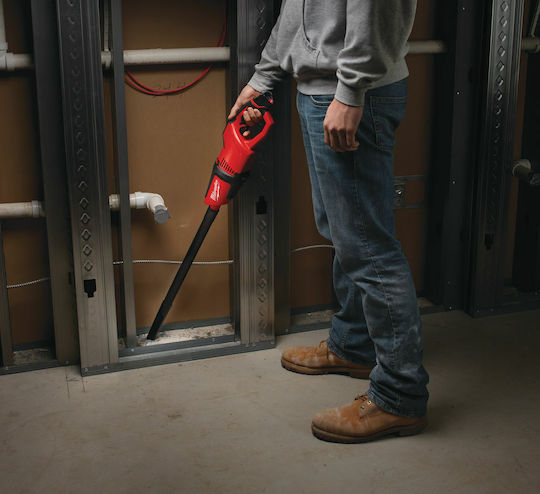 Milwaukee M12 HV-0 Επαναφορτιζόμενο Σκουπάκι Χειρός 12V Χωρίς Φορτιστή και Μπαταρία Κόκκινο