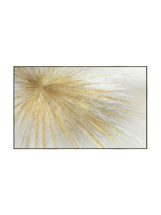 Painting Gold Frame Golden Explosion Abstract 80x120cm 6/box