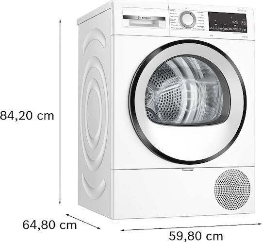 Bosch Serie 6 Στεγνωτήριο 9kg με Αντλία Θερμότητας
