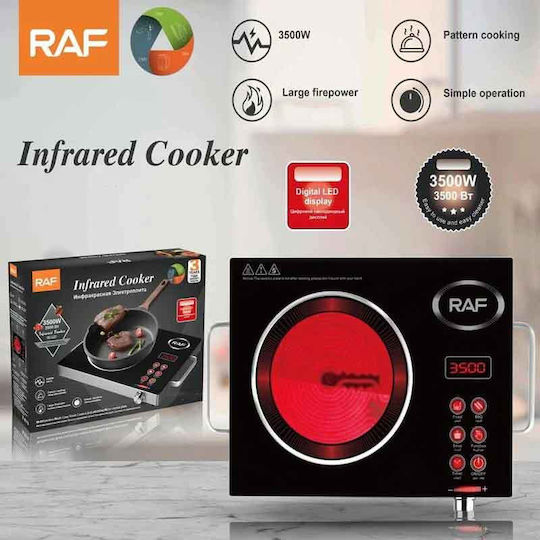 Raf Ceramic Countertop Single Burner Black