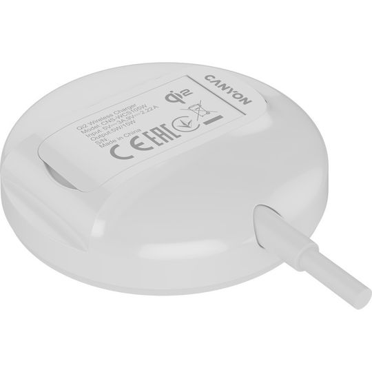 Canyon Încărcător Wireless (Qi Pad) 15W Livrarea energiei Albς (CNS-WCS105W)