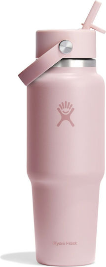 Hydro Flask Wide Mouth Travel Thermos Stainless Steel Bottle 946ml Trillium with Straw