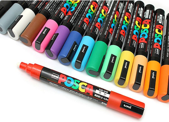 Posca PC-5M Маркер 2.5мм Черно