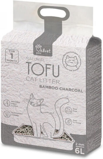 Aigan Natural Tofu Bamboo Charcoal 6L Plant-Based Cat Litter Tofu 6lt