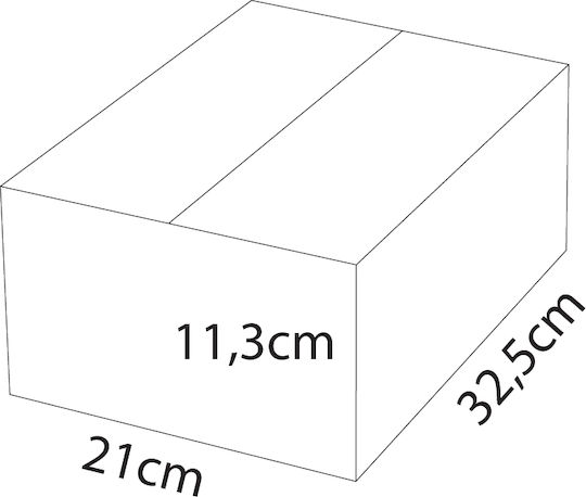 Χαρτοκιβώτιo Συσκευασίας 3 Φύλλων Λευκό Π32.5 x Β21 x Υ11.3εκ.