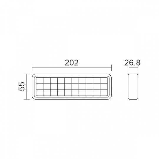 Spot Light LED Notausgangsleuchte mit Batteriebetrieben und Lichtsensor 1Stück