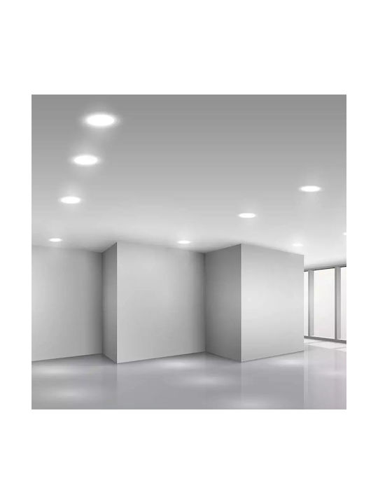 V-TAC Кръгла Вграден Спот с Патрон Вграден LED Бял 22.08x22.08см. 1бр