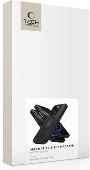 Tech-Protect Magmat Back Cover Silicone / Plastic Black (iPhone 16 Pro Max)