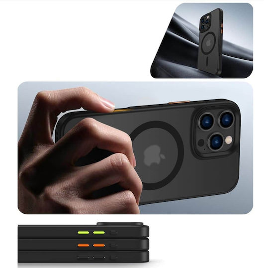 Tech-Protect Magmat Back Cover Silicone / Plastic Black (iPhone 16 Pro Max)