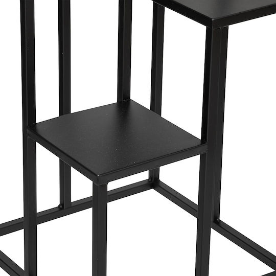 Atmosphera Blumentopfständer Metall Schwarz 36cmx36cmx87cmcm.