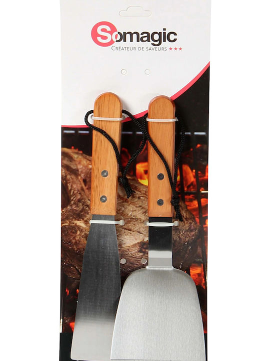 Somagic Set von 2 BBQ-Werkzeugen mit Spatel und Anspitzer 436237CDS