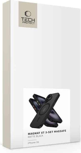 Tech-Protect Magmat Back Cover Silicone / Plastic Black (iPhone 16)
