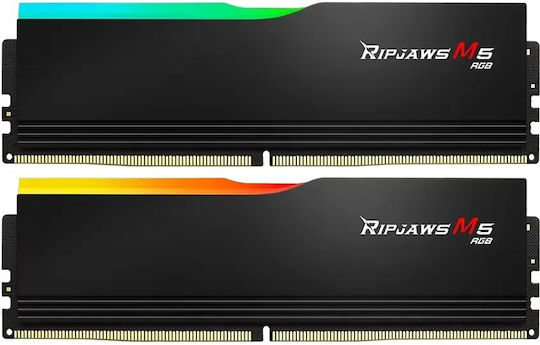 G.Skill Ripjaws M5 RGB 64GB DDR5 RAM cu 2 module (2x32GB) și Viteză 6000 pentru Desktop