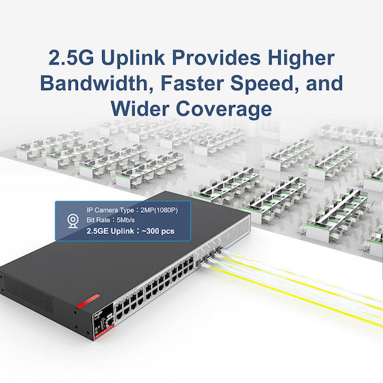 Ruijie RG-S2915-24GT4MS-P-L Управление на L2 PoE Switch с 24 Портове Гигабитови (1Gbps) Ethernet и 4 SFP Портове