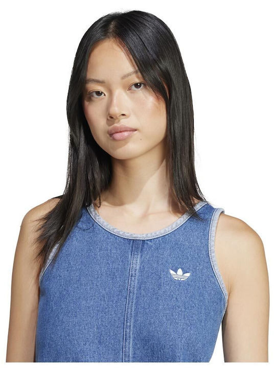 Adicolor Καλοκαιρινό Mini Φόρεμα Τζιν Blue/indigo Denim