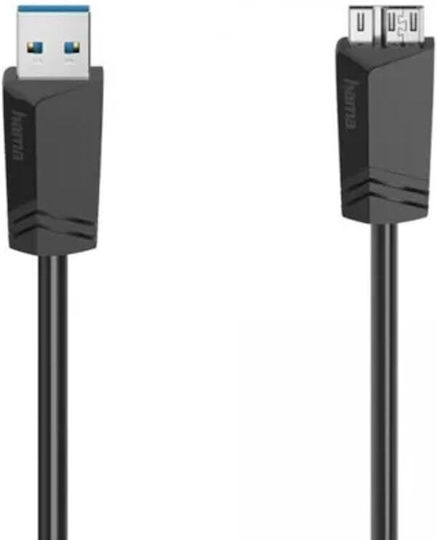 HAMA Regular USB 3.0 spre micro USB Cablu Negru 1.5m (00200627) 1buc