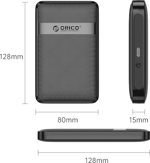Orico 2577c3-v1-bk 2.5" 6.35 Cm Hard Drive Enclosure Usb Type-c Black