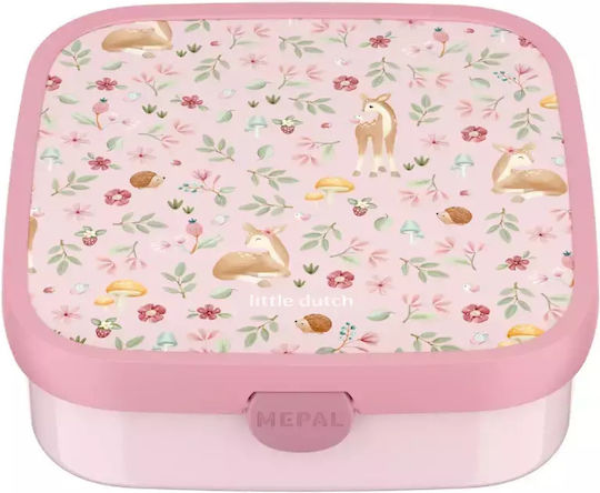 Little Dutch Campus Fairy Garden Plastic Kids' Food Container Pink