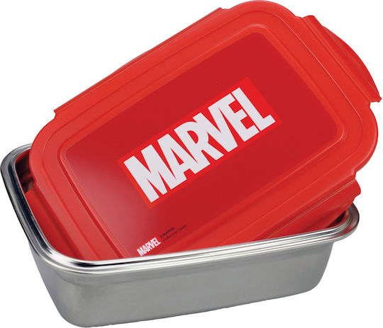 Gim Marvel Πλαστικό Παιδικό Δοχείο Φαγητού 0.9lt Κόκκινο