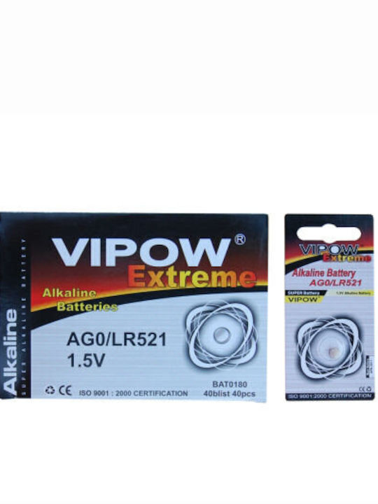 Vipow Extreme AG1/LR620 Αλκαλική Μπαταρία Ρολογιών LR63 1.5V 1τμχ