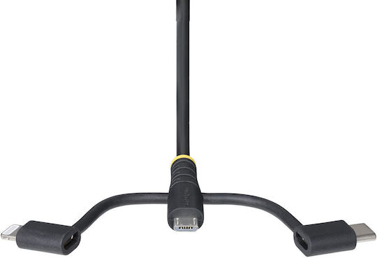 StarTech Regulär USB zu Blitzschlag / Typ-C,TC-TC / Micro-USB Kabel 3A Schwarz 1m (RLTCUB1MBK)