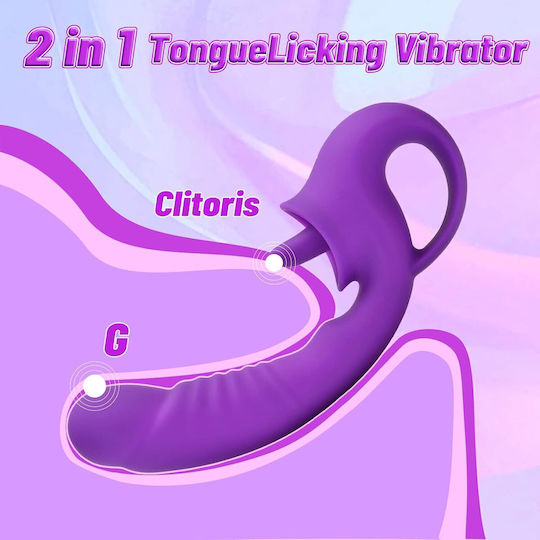 APH Double Trouble Διπλός Δονητής 18.7cm Μωβ